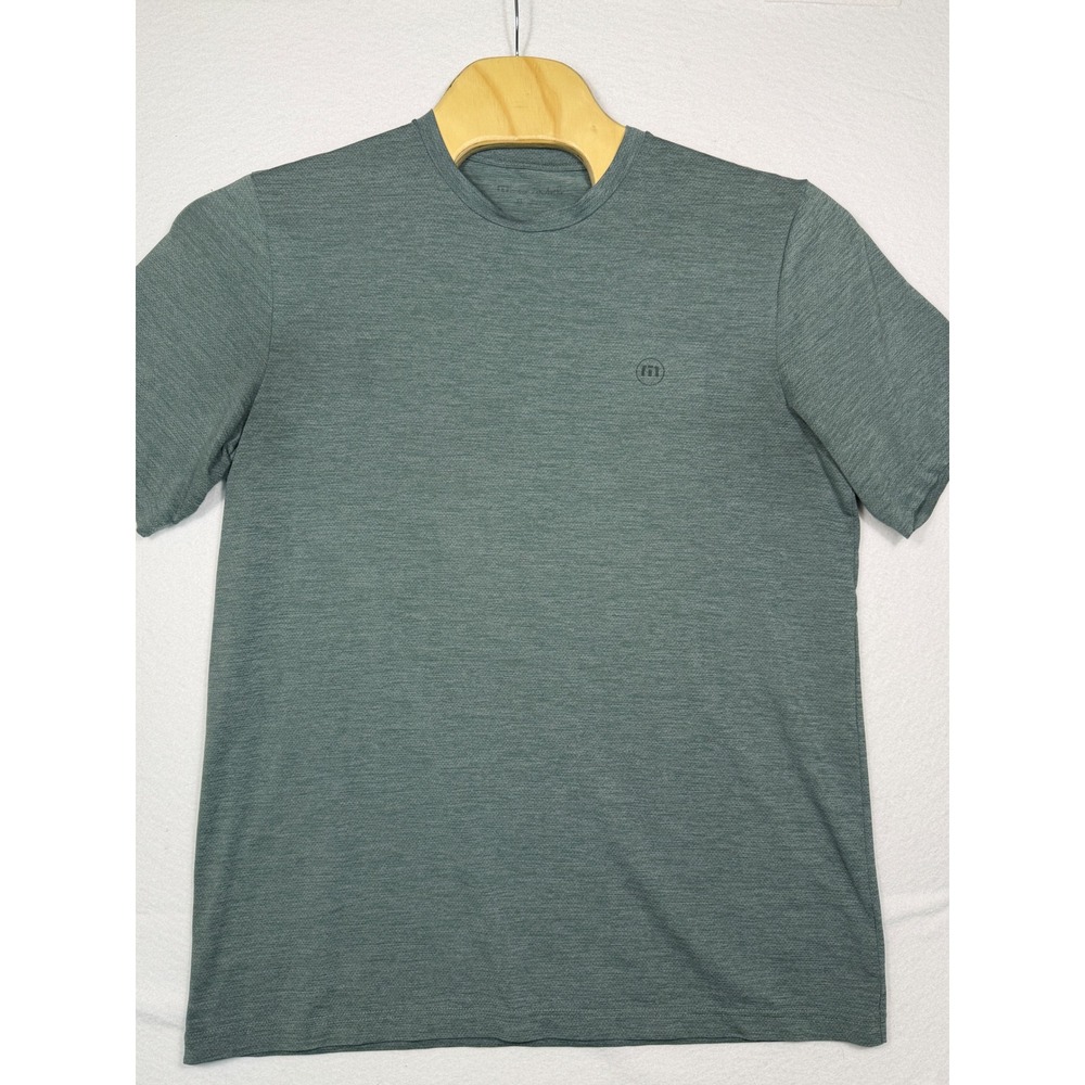 TravisMathew Scenic Vista T-Shirt Men XL Green Heathered Short Sleeve Activewear - Picture 2 of 8